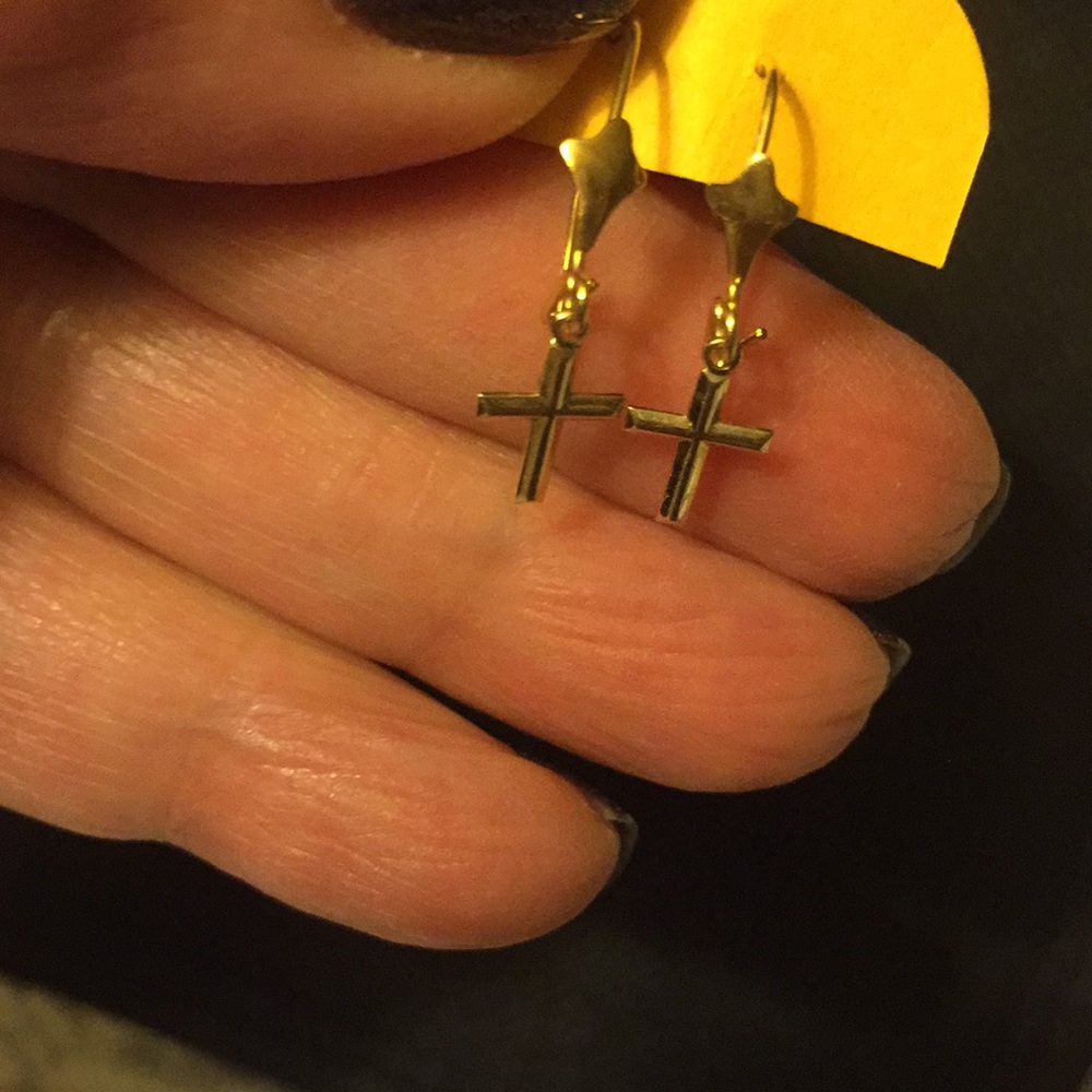 NWOT Vintage miniature gold earrings